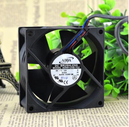 Original ADDA AD0812XB-Y52 Cooling Fan 12V 0.52A 6.24W 3wires AD0812XB-Y52 Fans